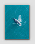 Breath of the Ocean - Art Print - Float Frame Canvas - Raw Oak - Portrait