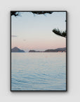 Corlette Sunset - Port Stephens - Art Print - Float Frame Canvas - Black - Portrait