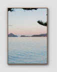 Corlette Sunset - Port Stephens - Art Print - Float Frame Canvas - Raw Oak - Portrait