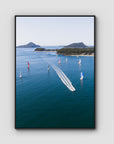 Nelson Bay Race Day - Port Stephens - Art Print - Float Frame Canvas - Black - Portrait