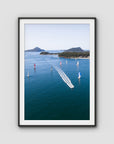 Nelson Bay Race Day - Port Stephens - Art Print - Traditional Frame - Black - Portrait