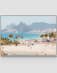 Ipanema Beach - Art Print - Float Frame Canvas - White - Landscape