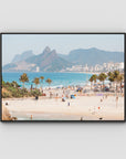 Ipanema Beach - Art Print - Float Frame Canvas - Black - Landscape