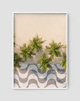 Calçadão de Copacabana – Iconic Sidewalk & Palms Aerial Print Tidaltones