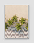 Calçadão de Copacabana – Iconic Sidewalk & Palms Aerial Print Tidaltones