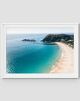 Boat Beach - Seal Rocks - Art Print - Traditional Frame - White - Landscape