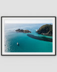 Yacht Days - Seal Rocks - Art Print - Traditional Frame - Black - Landscape
