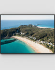 Lighthouse Aerial - Seal Rocks - Art Print - Float Frame Canvas - Black - Landscape