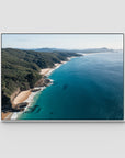 Number One Beach Coastline - Seal Rocks - Art Print - Float Frame Canvas - White - Landscape