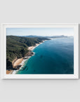 Number One Beach Coastline - Seal Rocks - Art Print - Traditional Frame - White - Landscape