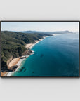 Number One Beach Coastline - Seal Rocks - Art Print - Float Frame Canvas - Black - Landscape