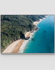 Number One Beach Coastline ii - Seal Rocks - Art Print - Float Frame Canvas - White - Landscape