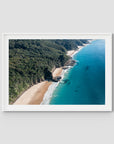 Number One Beach Coastline ii - Seal Rocks - Art Print - Traditional Frame - White - Landscape