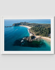 Seal Rocks High Aerial ii - Art Print - Traditional Frame - White - Landscape