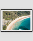 Number One Beach ii - Seal Rocks - Art Print - Traditional Frame - Black - Landscape