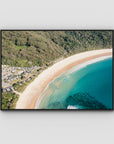 Number One Beach ii - Seal Rocks - Art Print - Float Frame Canvas - Black - Landscape