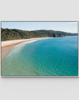 Number One Beach iii - Seal Rocks - Art Print - Float Frame Canvas - White - Landscape