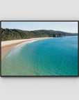 Number One Beach iii - Seal Rocks - Art Print - Float Frame Canvas - Black - Landscape