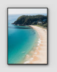 Boat Beach - Seal Rocks - Art Print - Float Frame Canvas - Black - Portrait