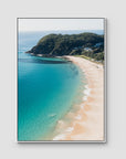 Boat Beach - Seal Rocks - Art Print - Float Frame Canvas - White - Portrait