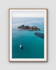 Yacht Days - Seal Rocks - Art Print - Traditional Frame - Raw Oak - Portrait