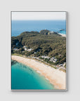Lighthouse Aerial - Seal Rocks - Art Print - Float Frame Canvas - White - Portrait