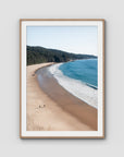 Number One Beach - Seal Rocks - Art Print - Traditional Frame - Raw Oak - Portrait