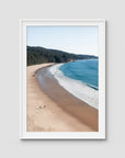 Number One Beach - Seal Rocks - Art Print - Traditional Frame - White - Portrait