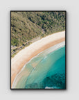 Number One Beach ii - Seal Rocks - Art Print - Float Frame Canvas - Black - Portrait