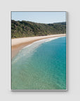 Number One Beach iii - Seal Rocks - Art Print - Float Frame Canvas - White - Portrait