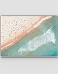 Bondi Beach Top Down - Sydney - Art Print - Float Frame Canvas - White - Landscape