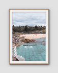 Bronte Baths - Sydney - Art Print - Traditional Frame - Raw Oak - Portrait