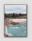 Bronte Baths - Sydney - Art Print - Float Frame Canvas - Raw Oak - Portrait