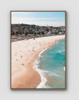 Bondi Beach - Sydney - Art Print - Float Frame Canvas - Raw Oak - Portrait
