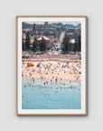 Coogee Beach – Horizon of Motion Print - Traditional Frame - Raw Oak - Portrait