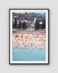 Coogee Beach – Horizon of Motion Print - Traditional Frame - Black - Portrait