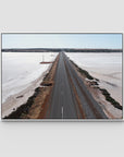 Salt Lake Road Desolation - Art Print - Float Frame Canvas - White - Landscape