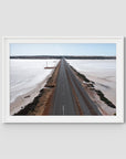 Salt Lake Road Desolation - Art Print - Traditional Frame - White - Landscape