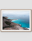 West Beach Coastline - Esperance - Art Print - Traditional Frame - Raw Oak - Landscape
