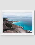 West Beach Coastline - Esperance - Art Print - Traditional Frame - White - Landscape