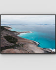 West Beach Coastline - Esperance - Art Print - Float Frame Canvas - Black - Landscape
