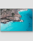 West Beach Rocky Blues - Esperance - Art Print - Float Frame Canvas - White - Landscape