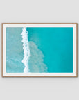 West Beach White Wash iii - Esperance - Art Print - Traditional Frame - Raw Oak - Landscape