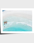 Twilight Beach Blue & White - Art Print - Fine Art Paper - Unframed Print - Landscape