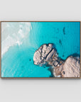 Twilight Beach Hole in the Rock ii - Esperance - Art Print - Float Frame Canvas - Raw Oak - Landscape