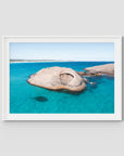 Twilight Beach Hole in the Rock - Esperance - Art Print - Traditional Frame - White - Landscape