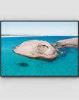 Twilight Beach Hole in the Rock - Esperance - Art Print - Float Frame Canvas - Black - Landscape