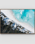 Lucky Bay Symmetry - Esperance - Art Print - Float Frame Canvas - Raw Oak - Landscape