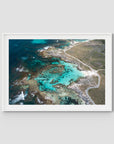 Little Salmon Bay Top Down - Art Print - Traditional Frame - White - Landscape