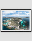 Rottnest Island Panorama - Art Print - Traditional Frame - Black - Landscape